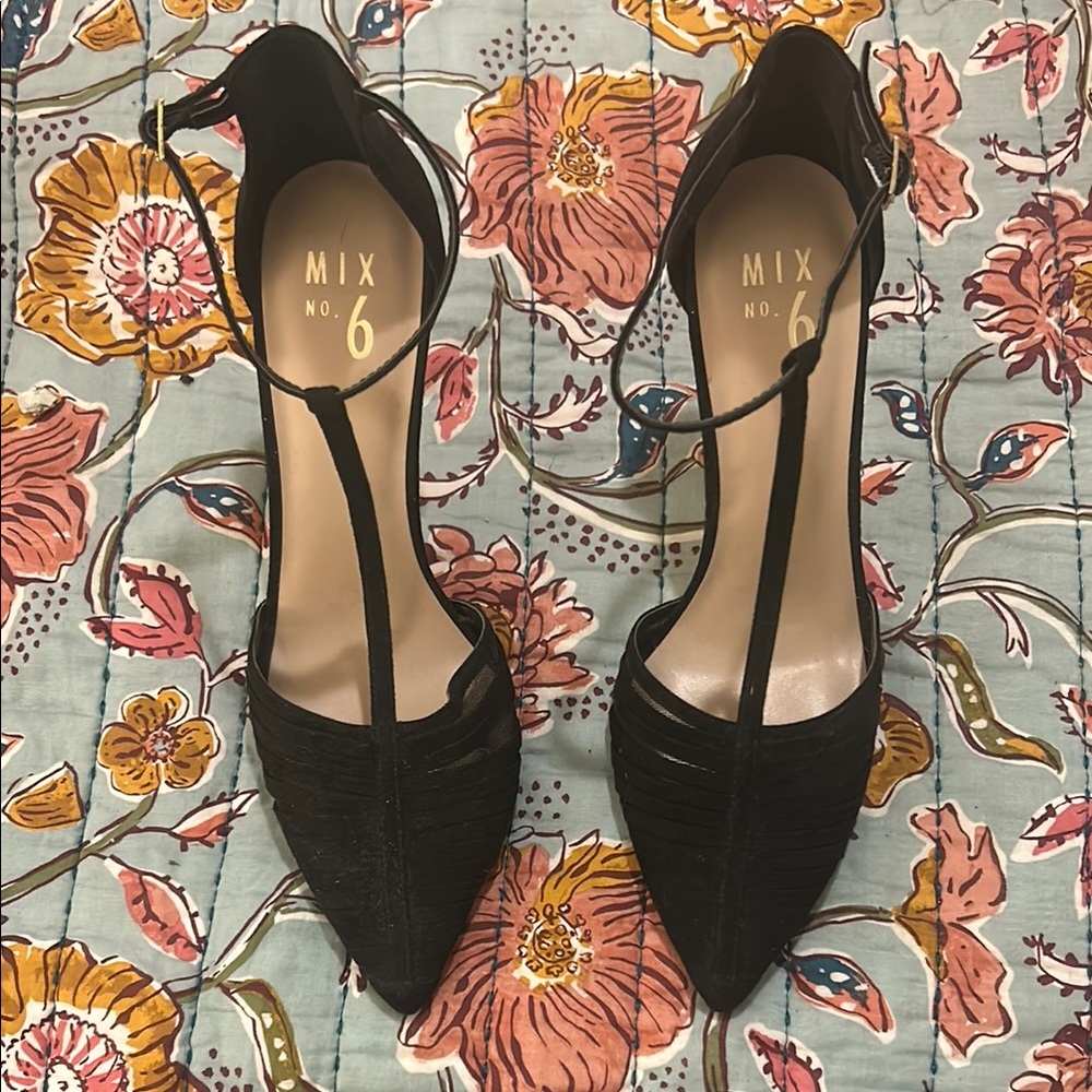 Mix No. 6 Black Strappy Heels